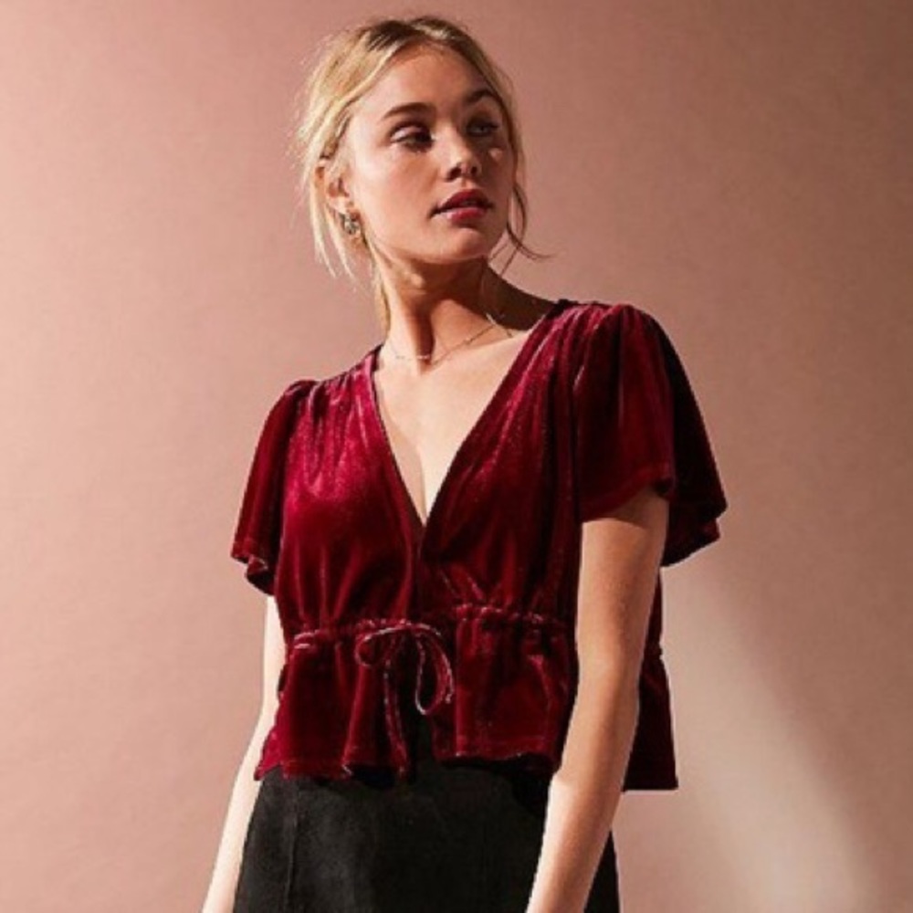NWOT Urban Outfitters Velvet Top
